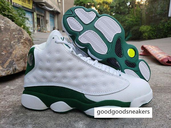 

men basketball shoes 13s ray allen pe lucky green white black j13 sport designer trainers sneakers