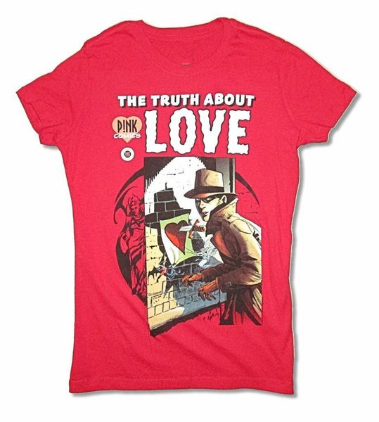

pnk pink comic cover girls juniors red t shirt new tee shirt brand clothing