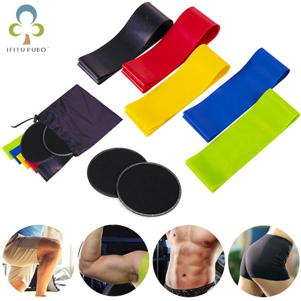 

resistance bands yoga rubber gliding discs slider fitness disc indoor outdoor equipment pilates workout gyh
