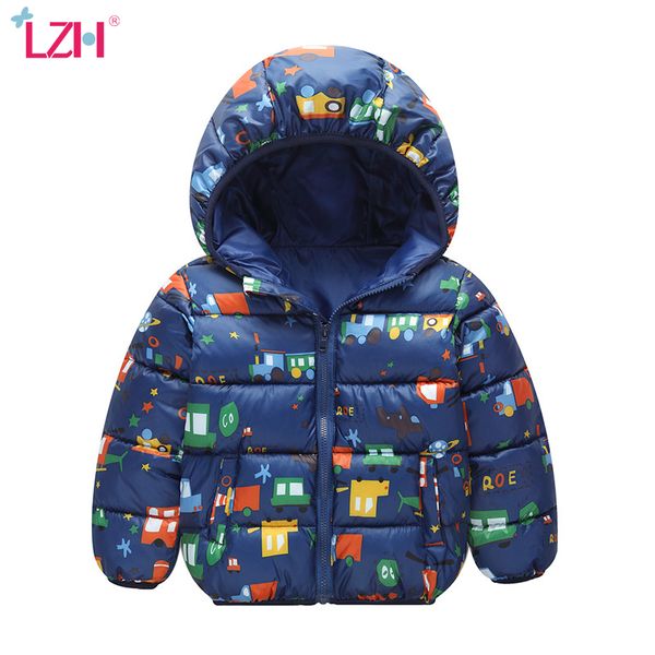

lzh 2020 autumn toddler baby boys jacket for girls winter outerwear coat kids cartoon print coat for children baby girls jacket, Blue;gray