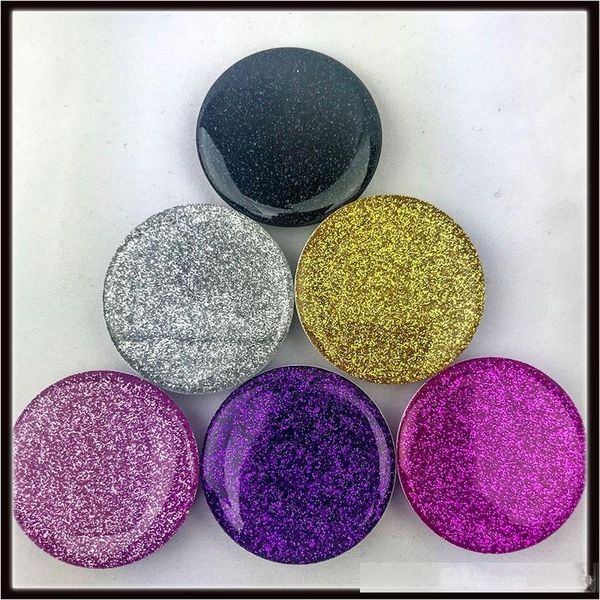 

universal flexible cell phone grip 3m glue expandable 360 degree mobile phone holder bling glitter holder