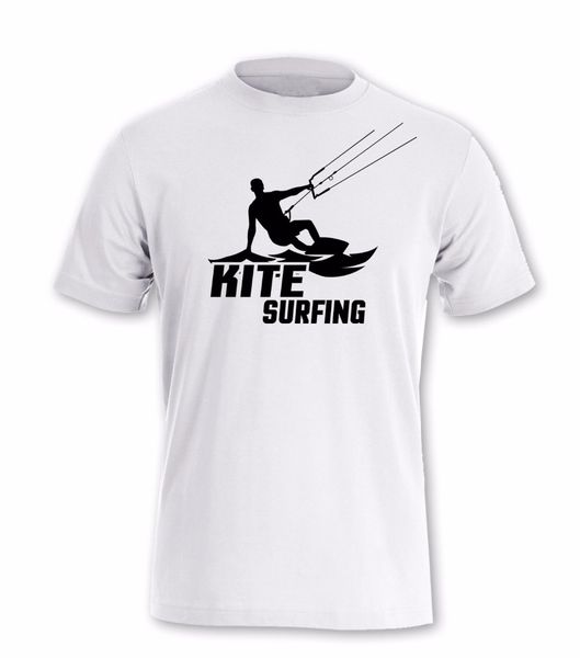

men t shirt printing fashion print tee men short clothing kite surfer 100% cotton o-neck summer t-shirt