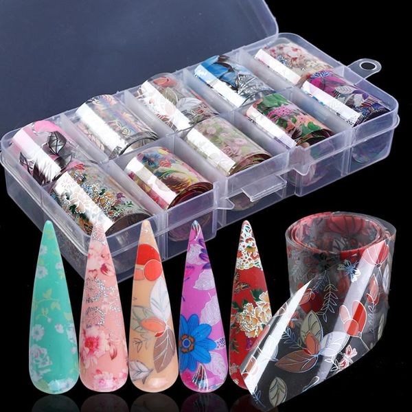 

nail art kits 10sheets/starry sky transfer label paper mixed design foil stickers diy salon decoration manicure wraps 100*2.5cm