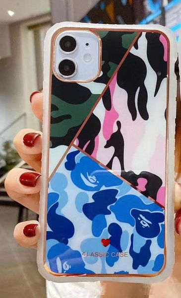 

luxury phone case for iphone 11 pro case leopard pattern camouflage pattern for iphone xs xr 8 7 phone cover shockproof anti-fall