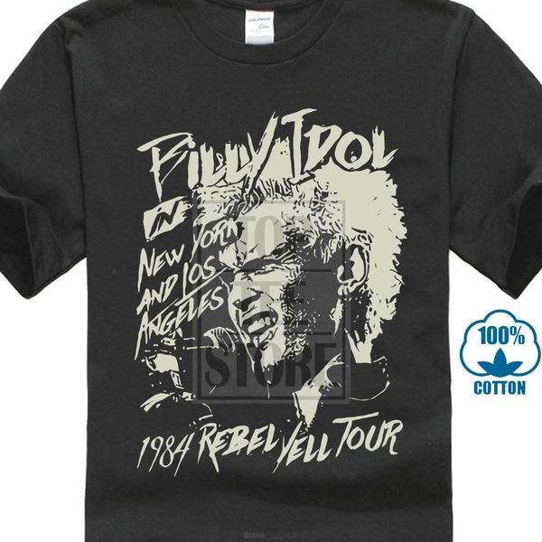 

billy idol new york and los angeles 1984 t shirt punk rock music