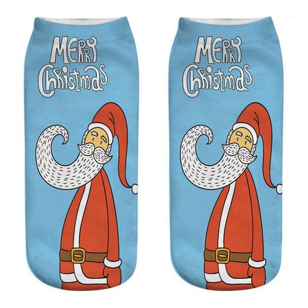 

women sock 3d printed cartoon breathable absorbent christmas women sock comfortable designer women sock christmas fashion, Black;white