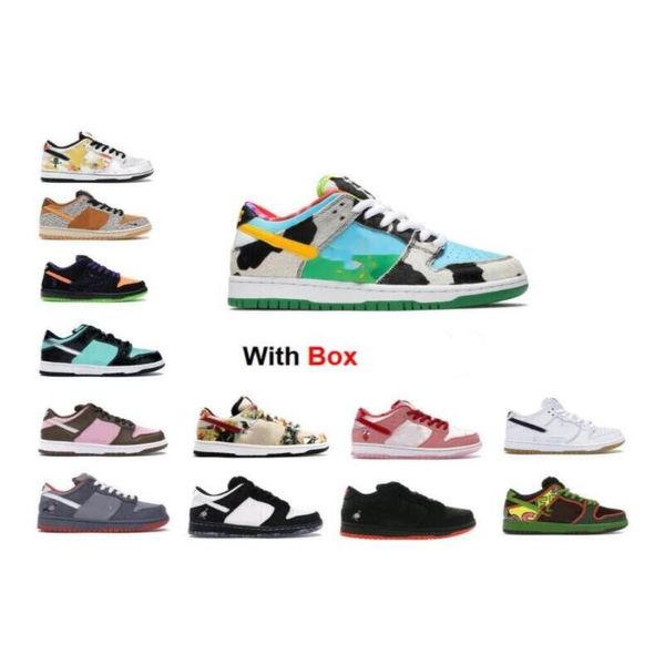 

2020 sb low ben & jerry's strangelove skateboards running shoes sb night of mischief red sport trainer sneaker with box