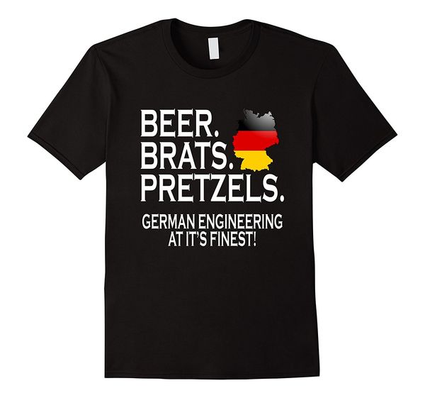 

2019 fashion brand funny homme fashion men german engineering beer brats pretzels oktoberfest t shirt design