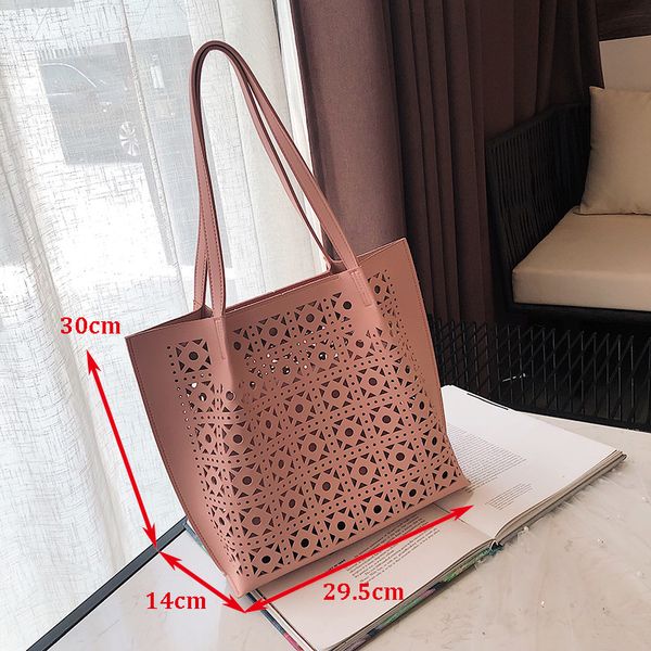 

большая емкость женщины pu кожаные сумки высокого качества дамы сумки на ремне новая мода дизайнер женский выдалбливают посыльного сумки