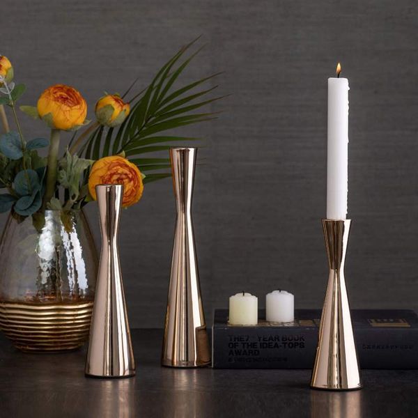 

candle holders nordic simple metal wrought iron holder three-piece model room restaurant romantic wedding decoration high-end