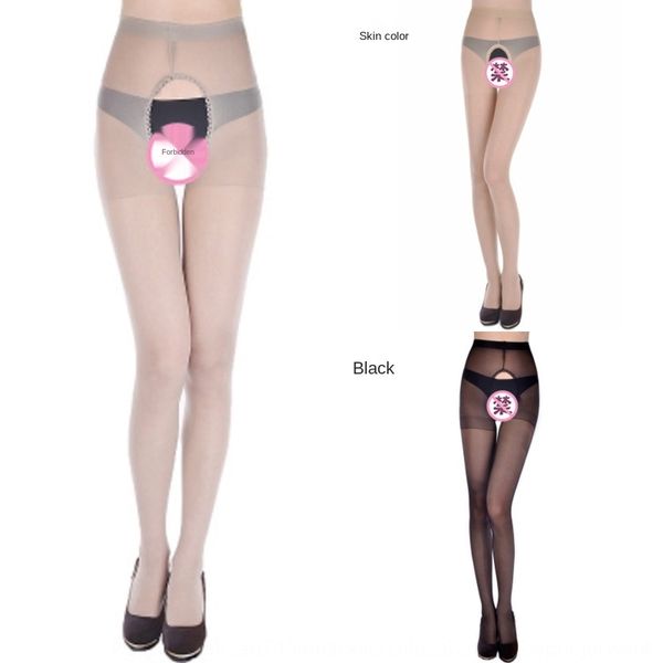 

double-sided crotch silk silk of carving empty ultra-thin summer women's stockings double-sided crotch stockings rao8q, Black