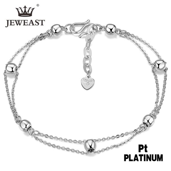 

ybf pt950 pure gold bracelet real platinum pure gold chain men's simple high-end fashion classic jewelry new products 2020, Golden;silver