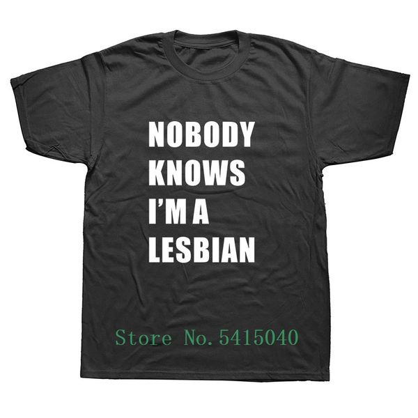 

weelsgao new nobody knows i'm a lesbian t shirt men summer gift t-shirts 100% cotton short sleeve humor funny present t-shirt
