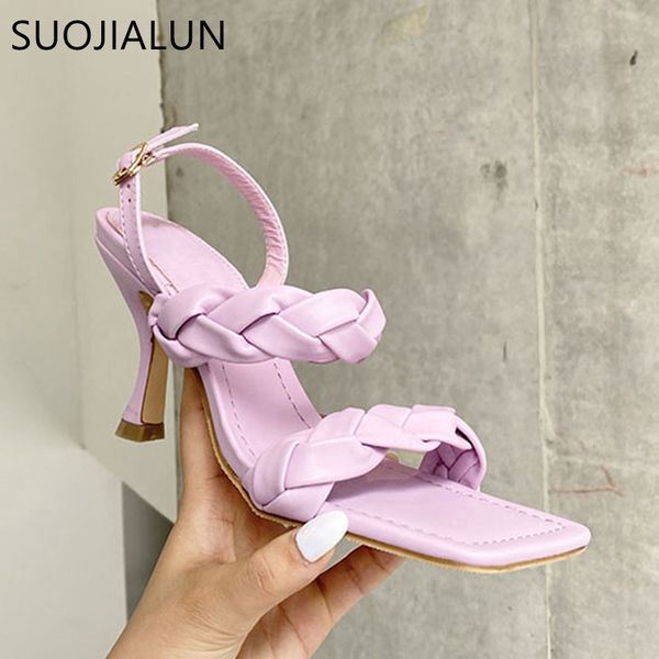 

suojialun fashion brand women sandals elegant high heels dress pump shoes summer outdoor ladies gladiator sandal vacation slides, Black