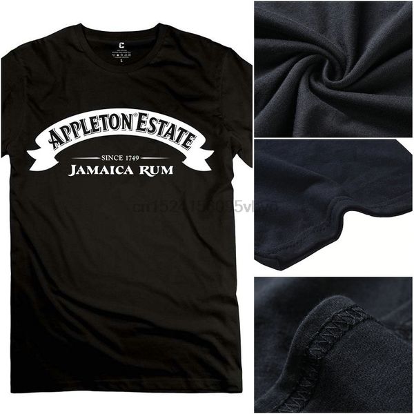 

soft cotton fashion pattern appleton estate jamaica rum mens t-shirt