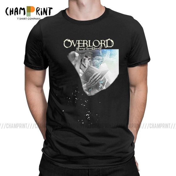 

overlord anime ainz ooal gown t shirts men's cotton vintage t-shirt crewneck tee shirt short sleeve clothes gift idea