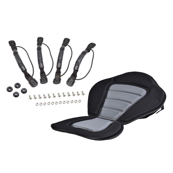 

eva canoe kayak seat pad padded cushion backrest chair & pair carry handle