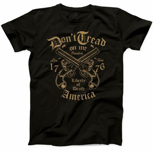 

dont tread on me тенниска свобода gun права законы с 1776 америка свобода tee2019 новая мода лето новый дизайн хлопка