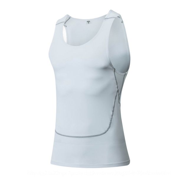 

sports quick-drying vest fitness running training base shirt elastic breathable men' tights tight pants tight pants tights cp4zs c, White;black