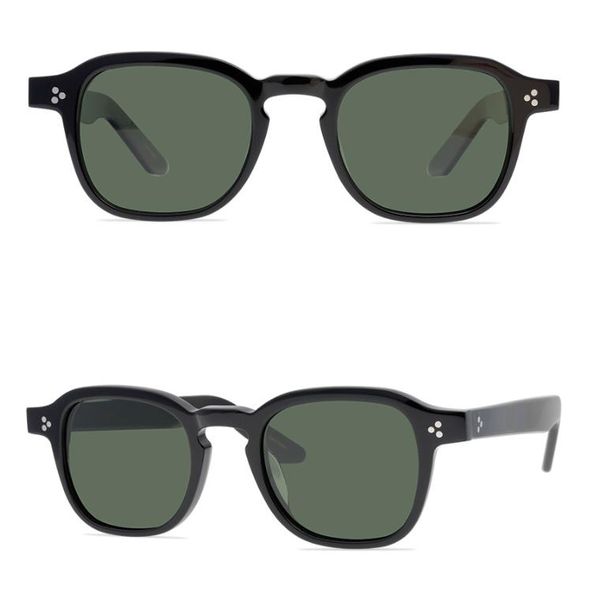 

brand polarized sunglasses men gray/dark green lens sunglasses women retro sun glasses handmade plank american country style eyeglasses with, White;black