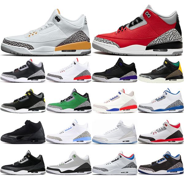 

new 3s black white cement tinker 3 cat bred concord unc jumpman iii men women basketball shoes seoul korea sports sneakers 40-47