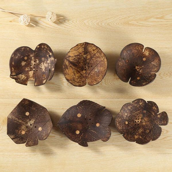 

creative soap dishes retro coconut soap holder natural wooden soap tray holder storage rack plate box container for bathroom lx3144