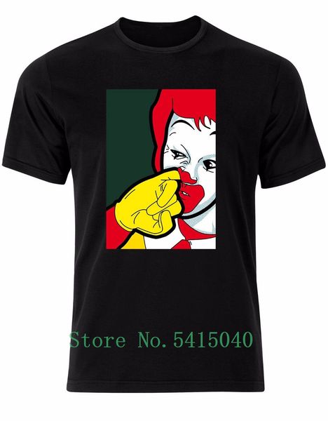 

ronald mcdonald nose picking clown parody funny pop art mens tshirt tee al73 cartoon t shirt men fashion new unisex