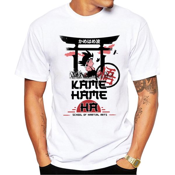 

teehub hipster kamehame dojo men t-shirt fashion vintage son goku printed t shirts short sleeve casual tshirts funny tee