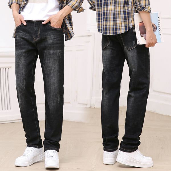 

men's jeans 2021 autumn and winter large size 38 40 42 jeans, stretch, loose, classic style, 5 styles, Blue