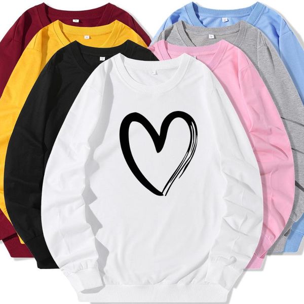 

otusang love printed hoody coat harajuku letter printed women sweatshirt hoodie ladies long sleeve pullover jumper streetwear, Black
