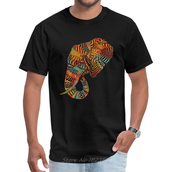

watercolor art t-shirt men om ganesha elephant tshirt o-neck t shirt summer short sleeve fashion 100% cotton luxury tees design