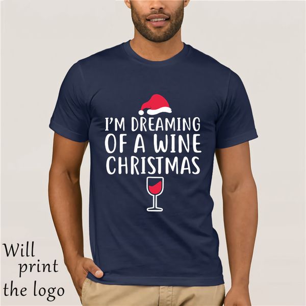 

grande vendita t-shirt da uomo bianco titolo moderna maglietta di alta nizza t shirt i'm dreaming di un bicchiere di vino