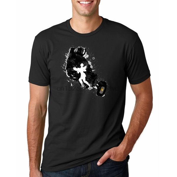 

mens t shirt portal glados and chell gaming gamer artwork awesome tee