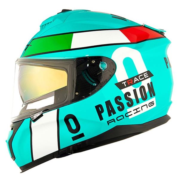 

bule motorcycle helmet motorbike dual lens full face helmet biker riding moto helmets racing crash anti-fog lens