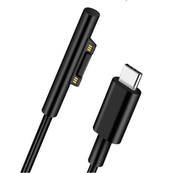 

surface pd cable for microsoft surface pro 6/5/4/3 go book tablet compatible 15v/12v 65w 44w pd type-c charging cable