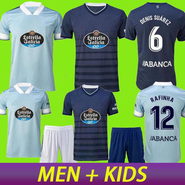 

man + kids 2020 2021 rc celta de vigo soccer jerseys lobotka iago aspas santl mina kids football shirt sisto boufal camiseta futbol kit, Black