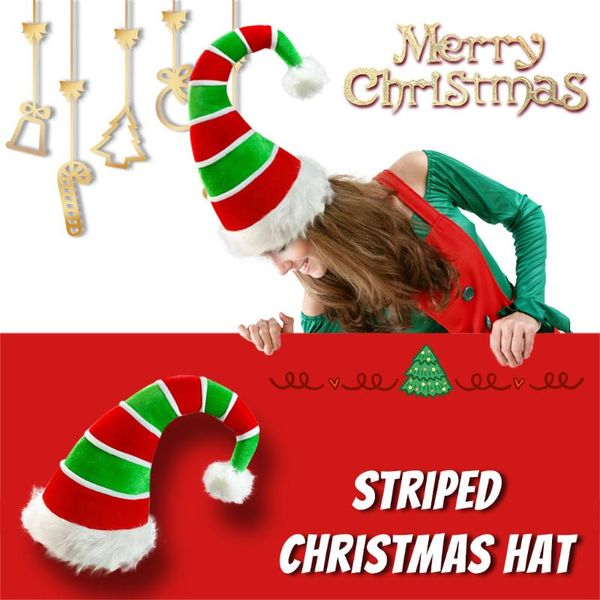 

christmas warm and comfortable dicer velvet cloth christmas hat clown hat, Blue;gray
