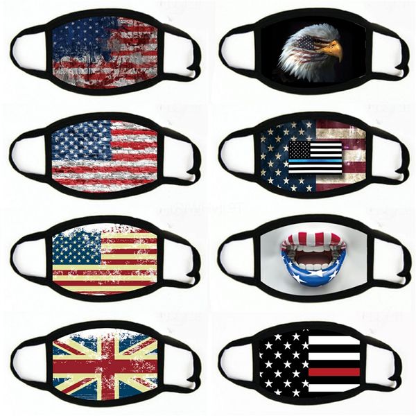 

велоспорт face mask мода новый pentagram американский флаг печати маски личность trend pu ткань дышащая дизайнер маска для лица # 278, Black