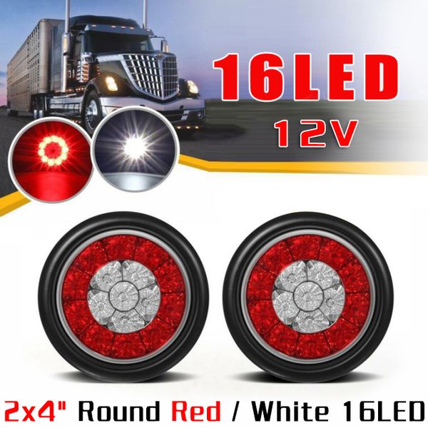 

4-inch turn signal light auto brake sbackup mount lamps 16 leds 2pcs