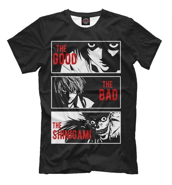 

100% cotton print mens summer death note new t-shirt cartoon anime cool designe hq full print tee shirt