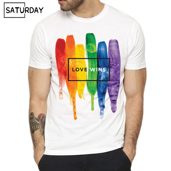 

pride lgbt gay love lesbian rainbow design print t-shirts for man and women summer casual love is love tee shirt clothes, White;black