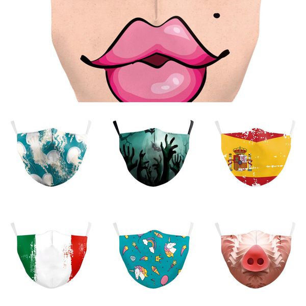 

print forza italy spain flag cool mask keep fighting face masks fabric protective pm vaxx1