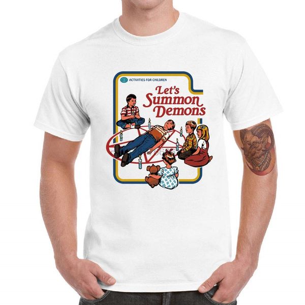 

lets summon demons men t shirts fashion graphic cotton tees