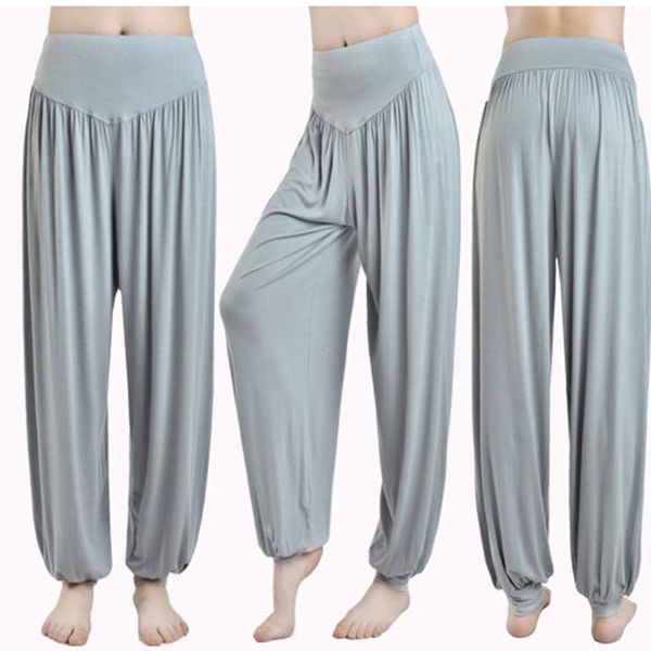 

yoga pants women loose pants long trousers for yoga dance gym soft modal home control workout running exercie gym leg, White;red