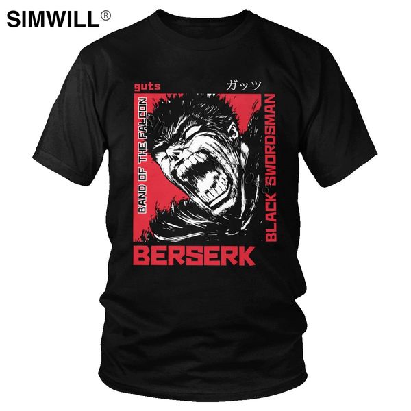 

men's furious gattsu berserk t shirt classic byronic hero guts t-shirt short sleeve cotton tshirt awesome anime tee clothing