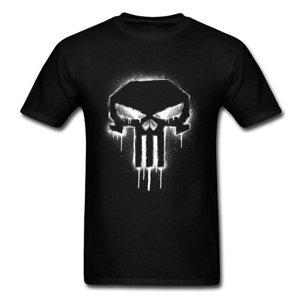 

the punisher t shirt skull 2018 gender style hip hop russian & tees men's tshirt black skull 3d hell t-shirt horror movie