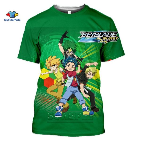 

beyblade burst evolution anime summer men homme 3d print shirts graphic aesthetic funny men clothing