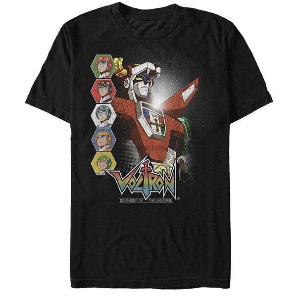 

voltron defender of the universe men's character panels t-shirt