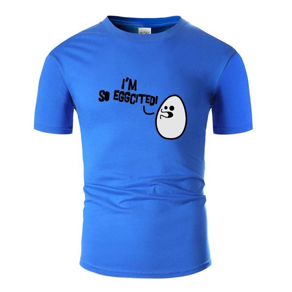 

новое лето я так eggcited t рубашка мужская юмор веселое вокруг шеи комиксы для взрослых футболки с коротким рукавом 2020