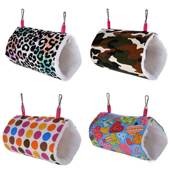 

comforable pet tunnel toys animal owl dot camo printed canvas small animal hang cave mini hammock bed hamster hedgehog and rat 9 9wc e19